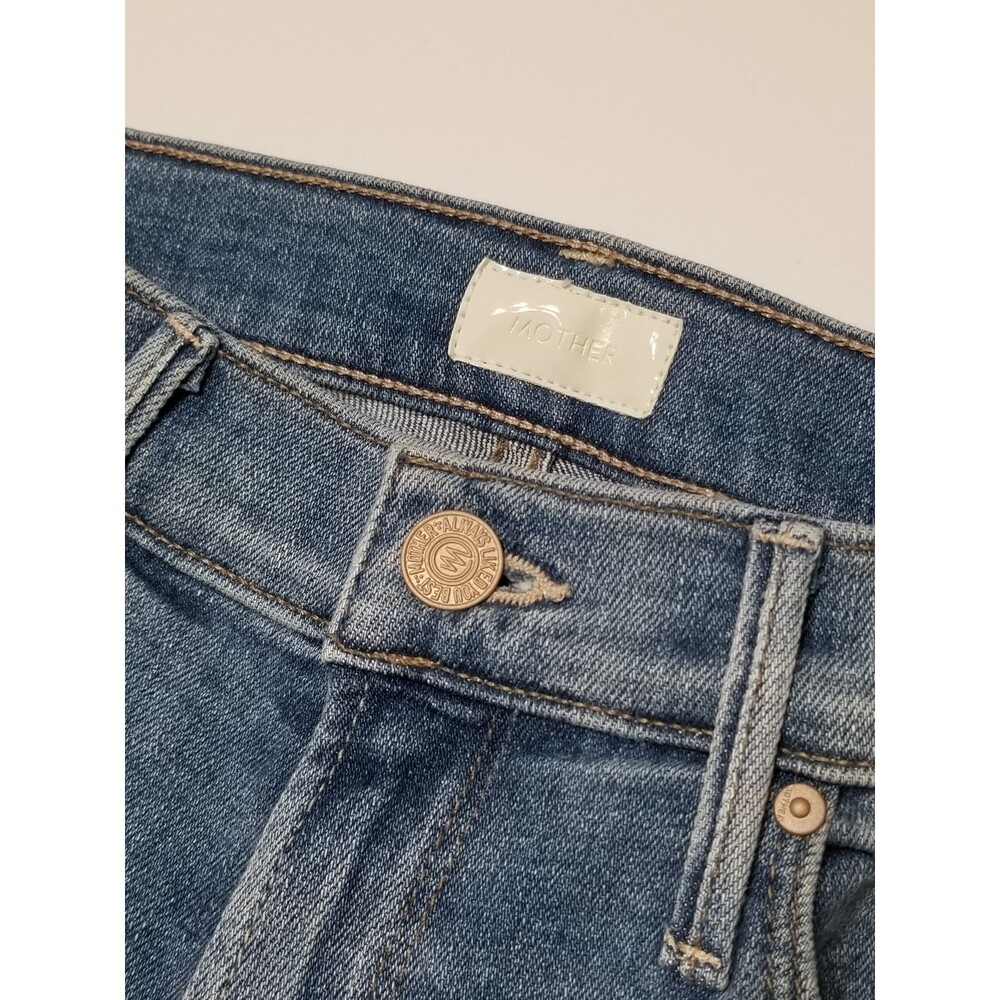 MOTHER The Dazzler Ankle Straight Jeans Camp Expert Light Wash NWT Size 24 25 - Picture 10 of 15